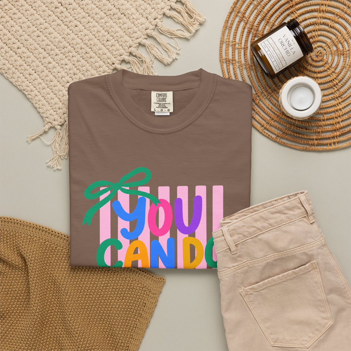 You Can Do Hard Things T-shirt | Colorful Motivational Typography