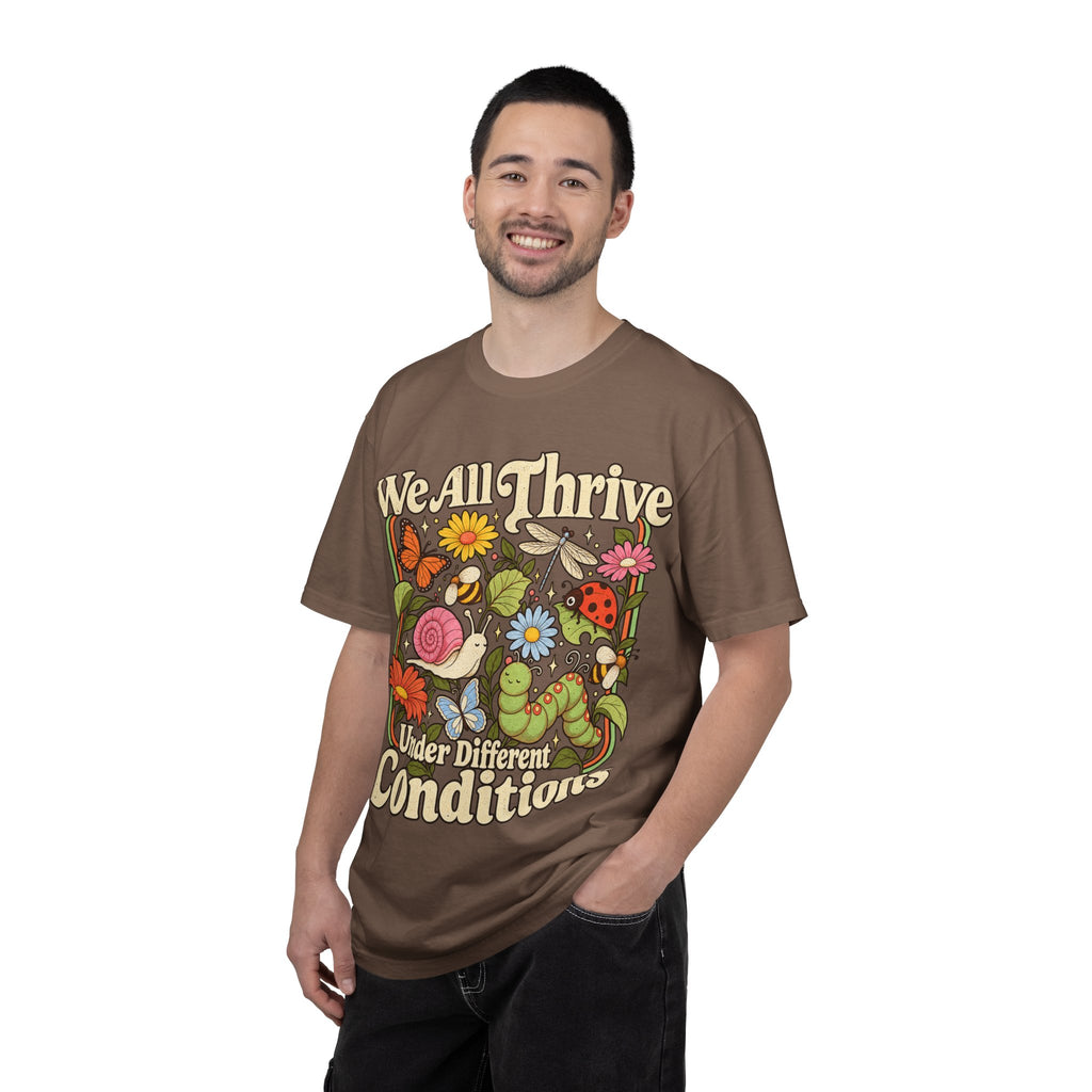 We All Thrive Under Different Conditions T-shirt | Floral Nature Illustration