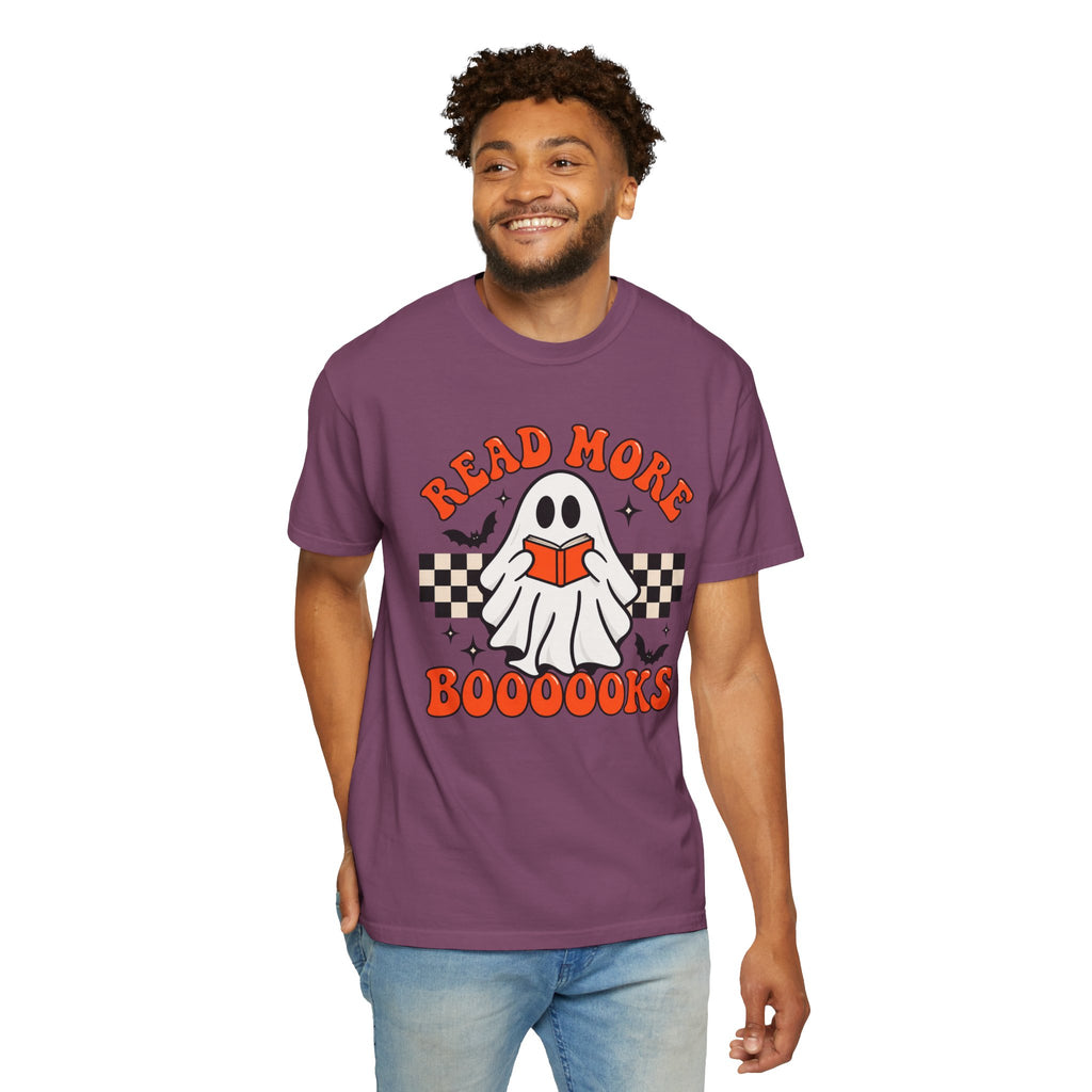 Read More Booooks ghost reading T-Shirt | Halloween book lover tee