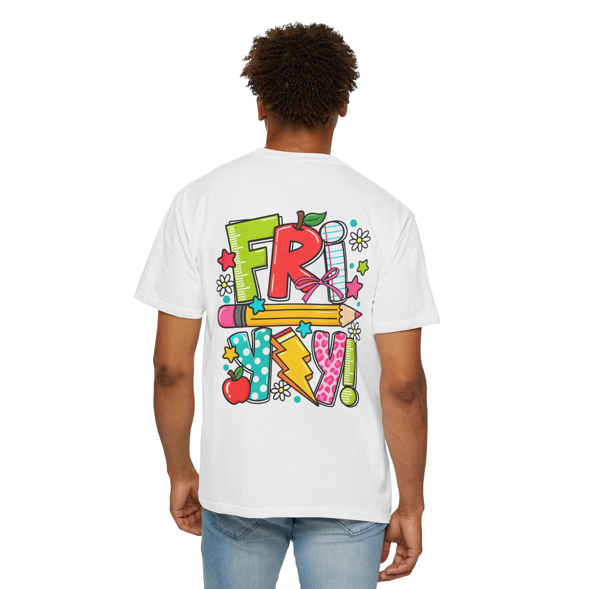 Happy Fri-yay Colorful Graphic T-shirt | Cute Friday Celebration Tee