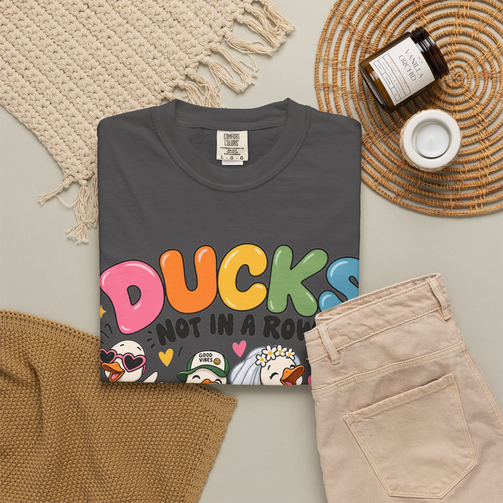 Ducks Not In A Row tee | Cute Duck Illustration T-Shirt, Different Paths Same Adventure
