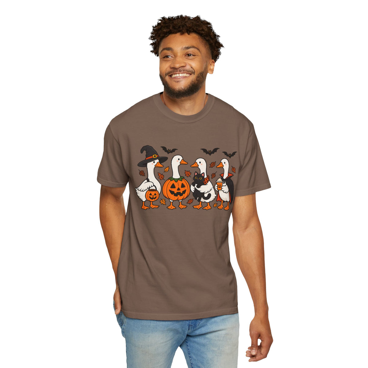 Halloween Ducks T-shirt | Geese in Costumes, Pumpkin Jack-O’-Lantern