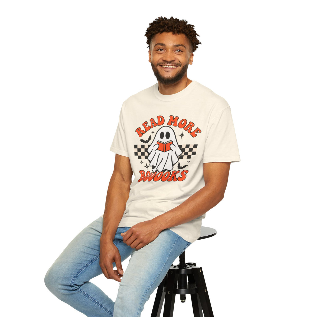 Read More Booooks ghost reading T-Shirt | Halloween book lover tee