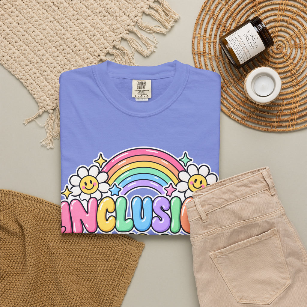 Inclusion Looks Good On You T-Shirt | Rainbow Smiles Graphic Tee