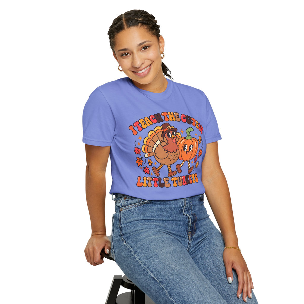 I Teach the Cutest Little Turkeys T-shirt | Thanksgiving Teacher Shirt