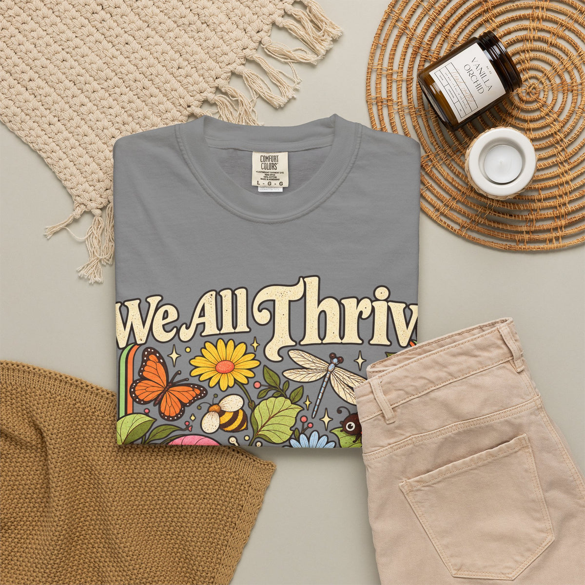 We All Thrive Under Different Conditions T-shirt | Floral Nature Illustration
