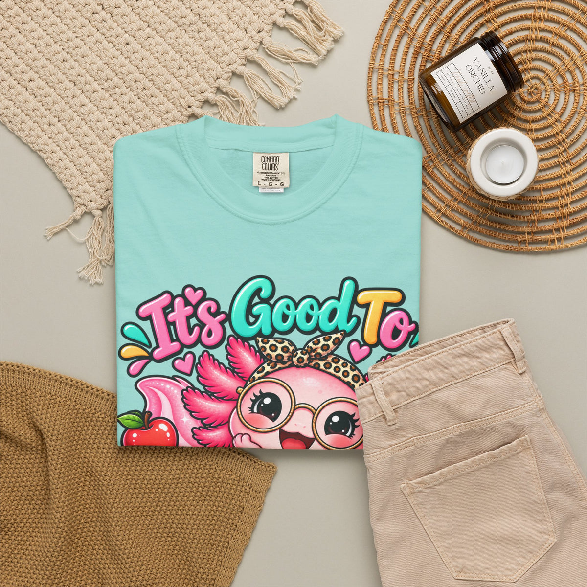 It's Good To Axolotl Questions Brenda Tee | Cute Axolotl Cartoon, Colorful Study Design
