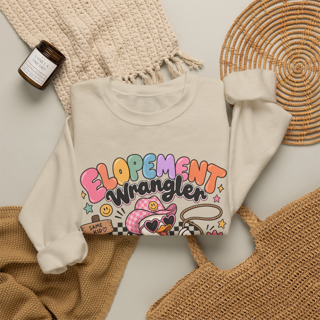 Elopement Wrangler sweatshirt | Cute Western Elopement Graphic Crewneck