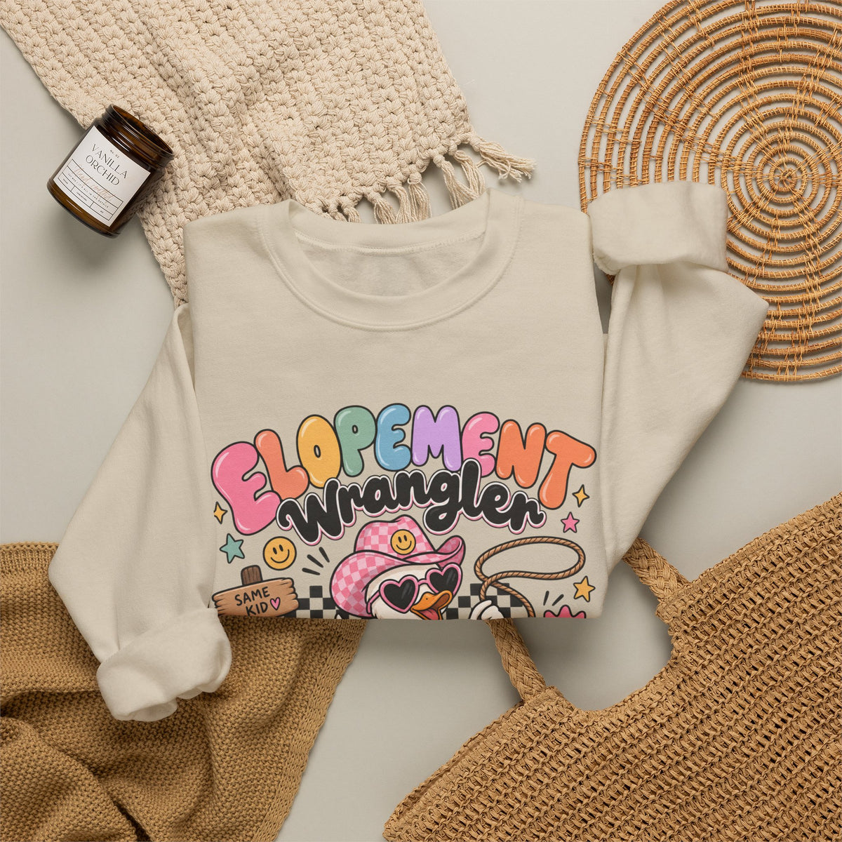 Elopement Wrangler sweatshirt | Cute Western Elopement Graphic Crewneck