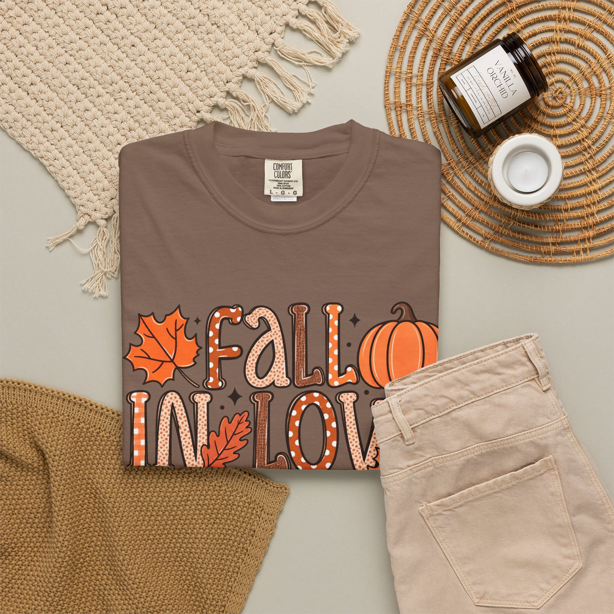 Fall in Love with Learning T-Shirt | Teacher Autumn Pumpkin Leaves