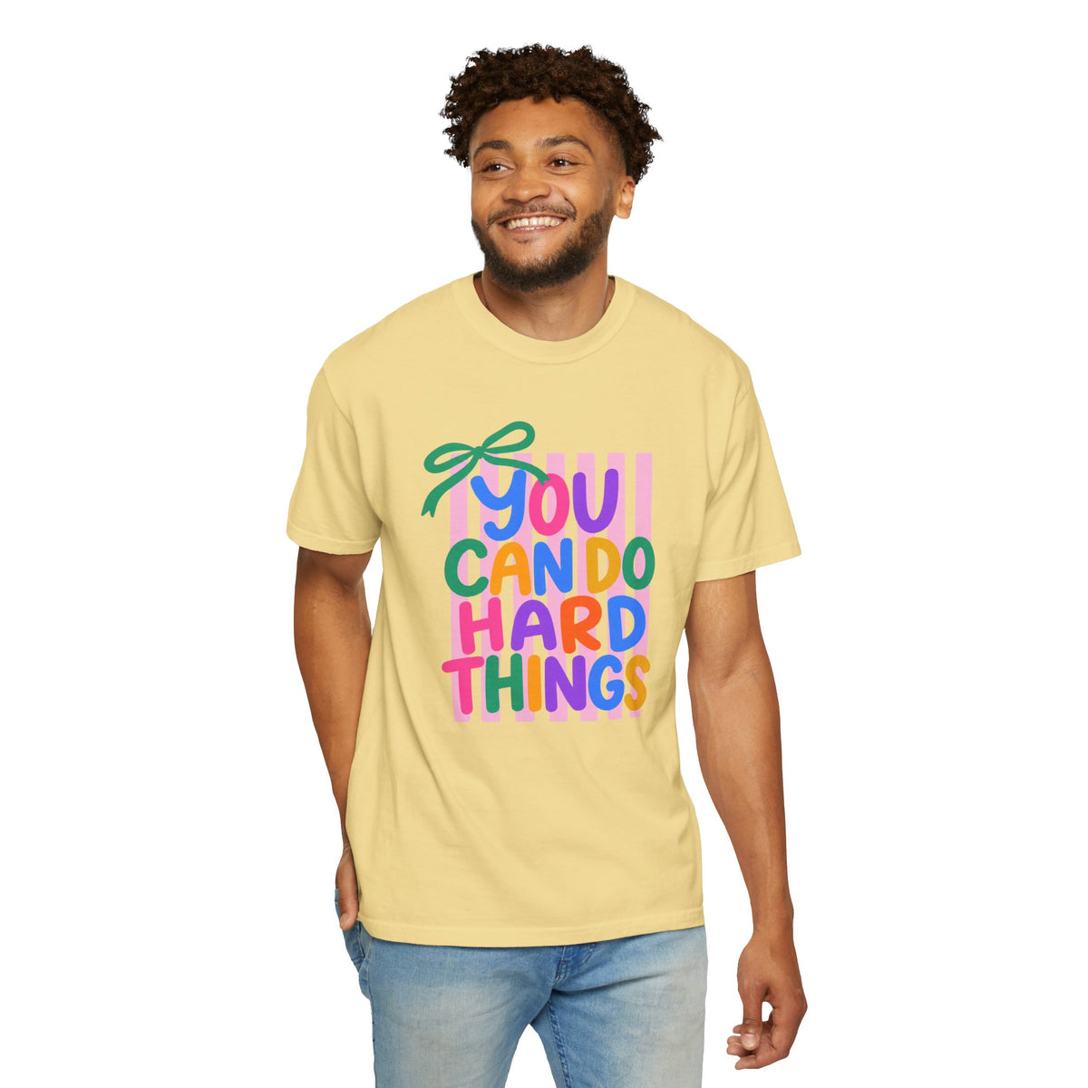 You Can Do Hard Things T-shirt | Colorful Motivational Typography