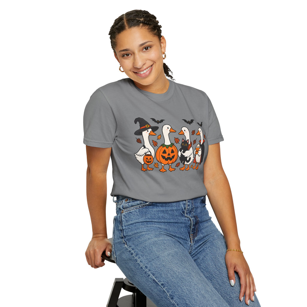 Halloween Ducks T-shirt | Geese in Costumes, Pumpkin Jack-O’-Lantern