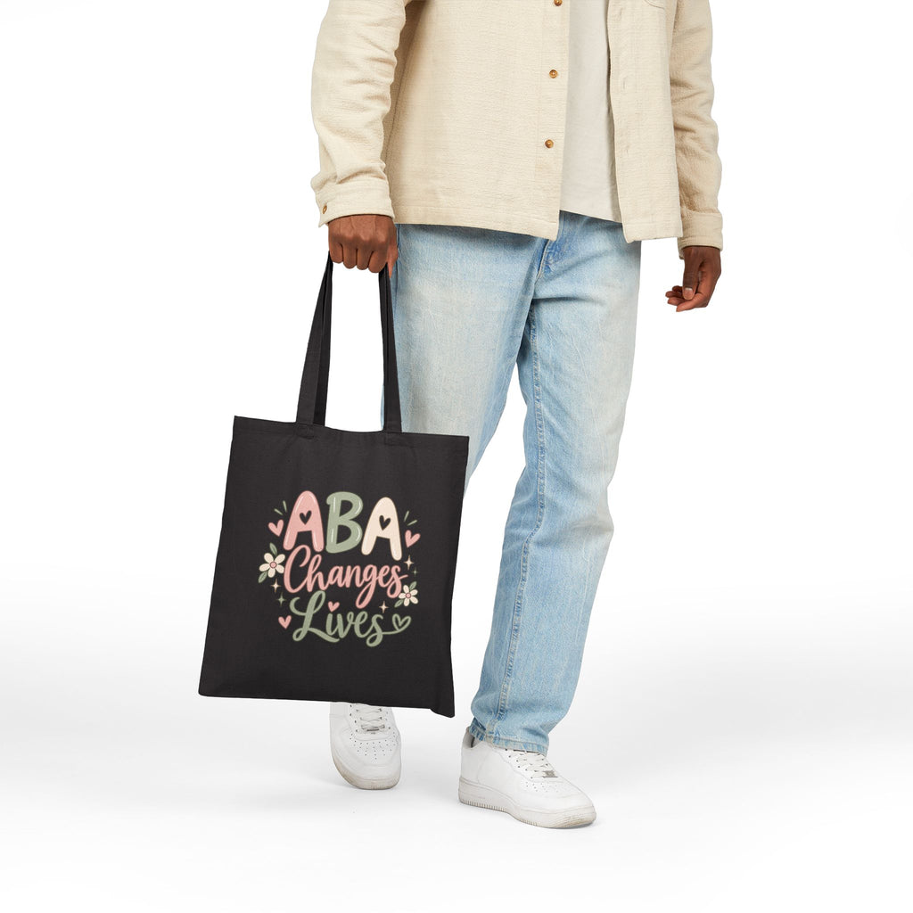 ABA Changes Lives Tote Bag | Therapist Appreciation, Behavioral Therapy Design