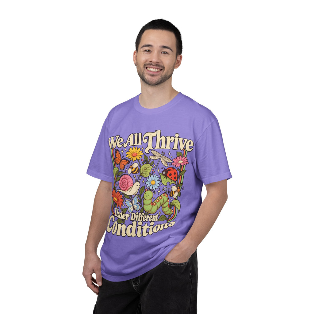 We All Thrive Under Different Conditions T-shirt | Floral Nature Illustration