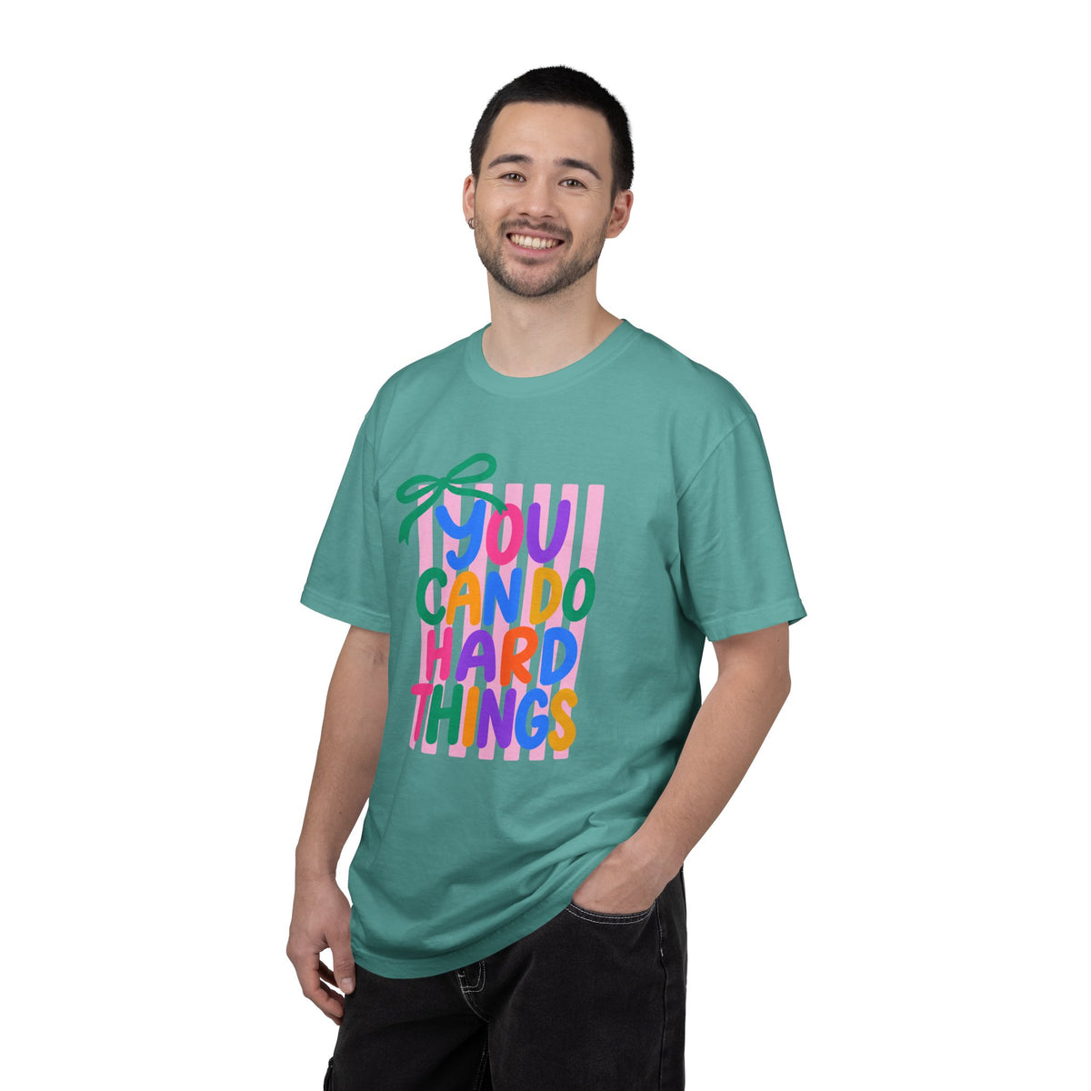 You Can Do Hard Things T-shirt | Colorful Motivational Typography