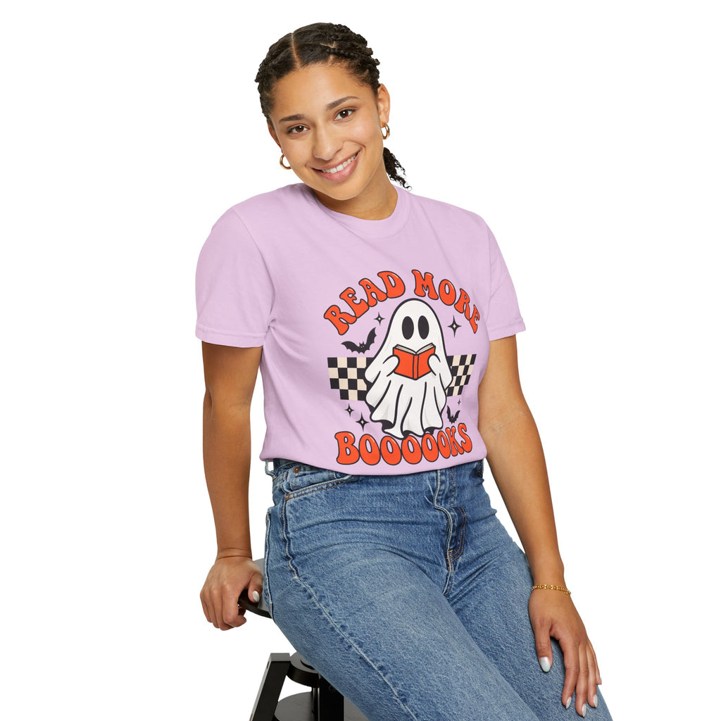 Read More Booooks ghost reading T-Shirt | Halloween book lover tee