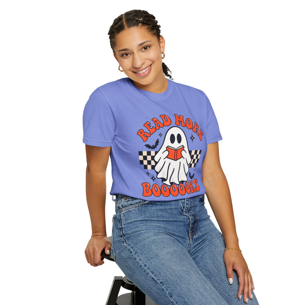 Read More Booooks ghost reading T-Shirt | Halloween book lover tee