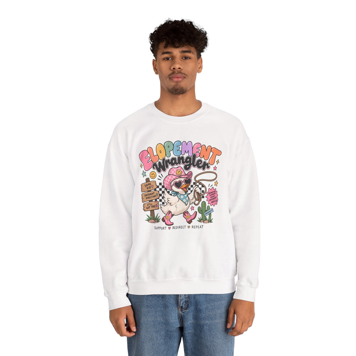 Elopement Wrangler sweatshirt | Cute Western Elopement Graphic Crewneck