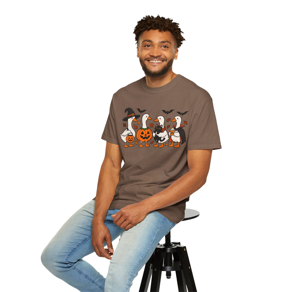 Halloween Ducks T-shirt | Geese in Costumes, Pumpkin Jack-O’-Lantern