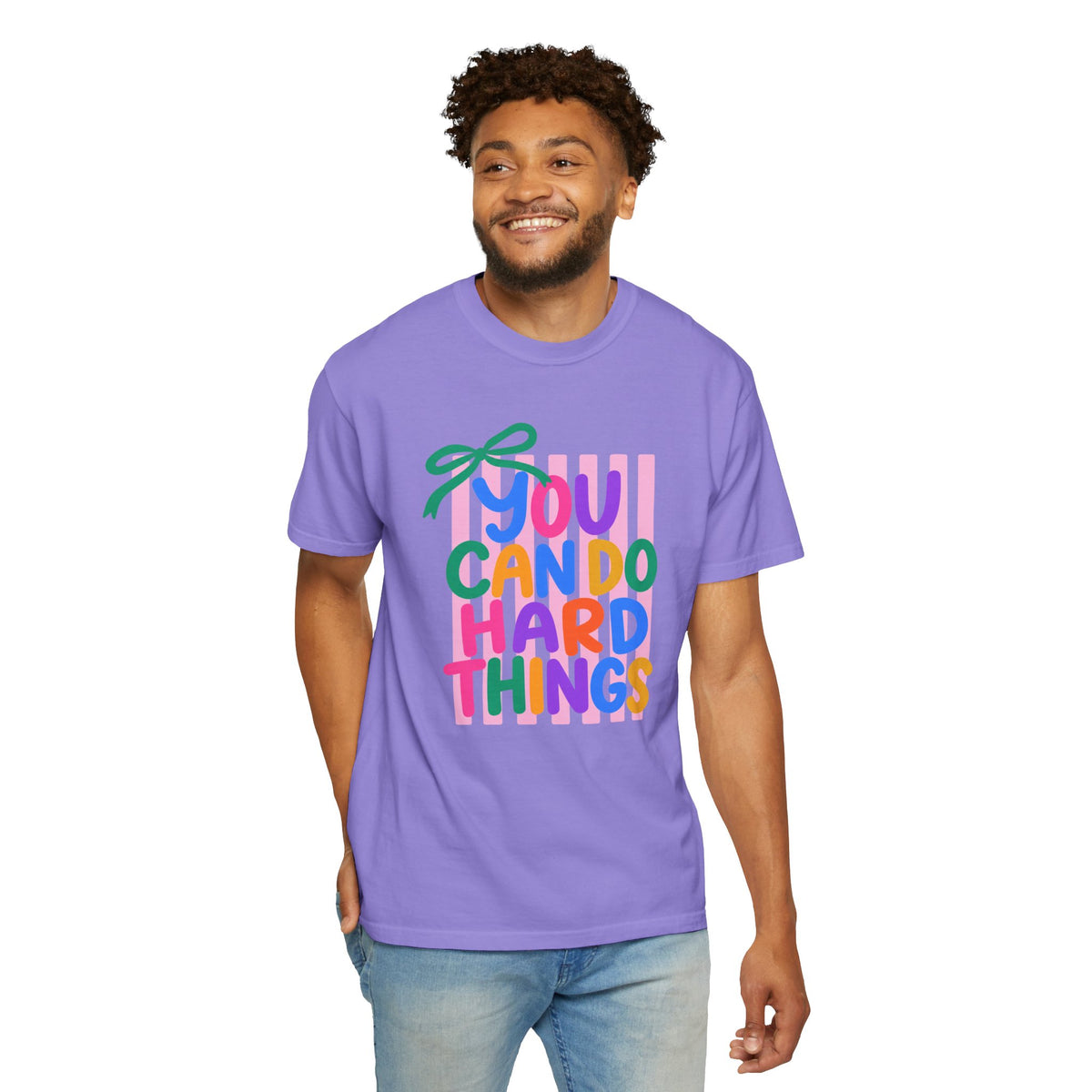 You Can Do Hard Things T-shirt | Colorful Motivational Typography