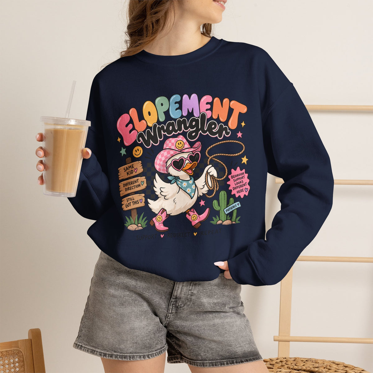 Elopement Wrangler sweatshirt | Cute Western Elopement Graphic Crewneck
