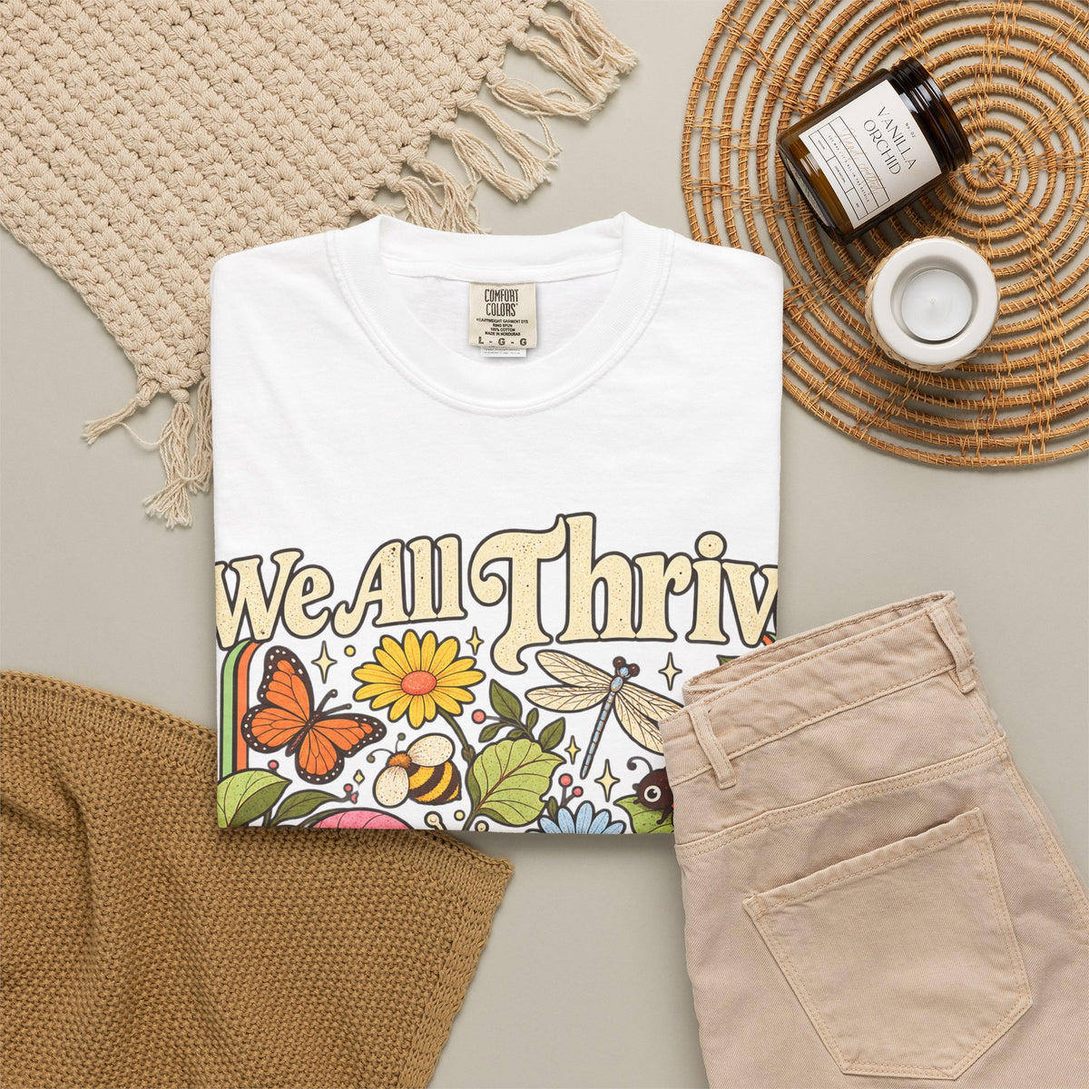 We All Thrive Under Different Conditions T-shirt | Floral Nature Illustration