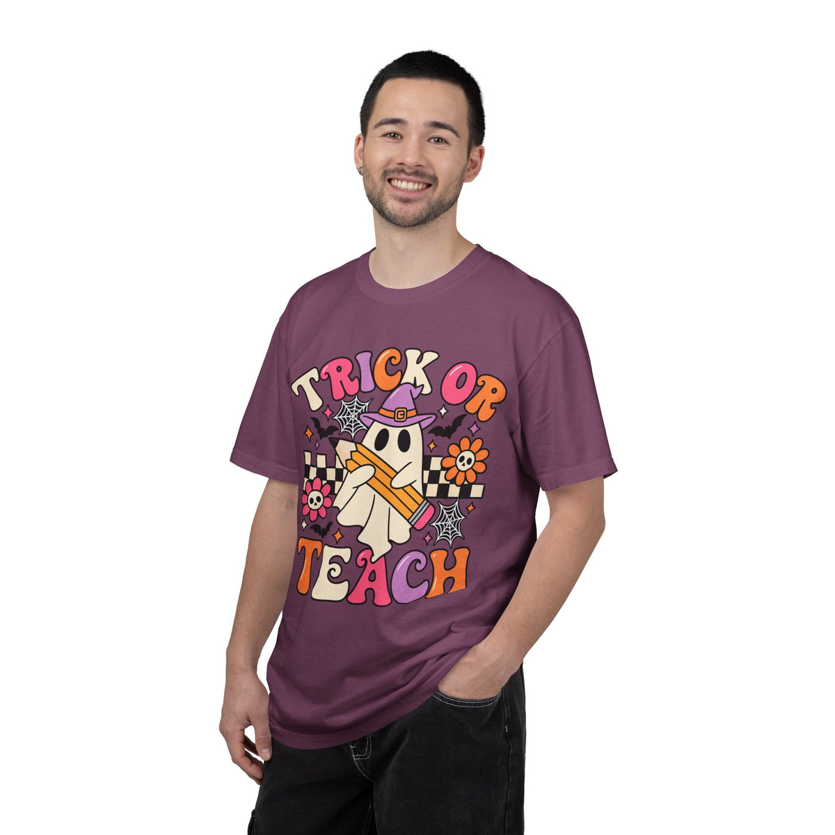 Trick or Teach ghost Halloween T-Shirt | Teacher Halloween shirt