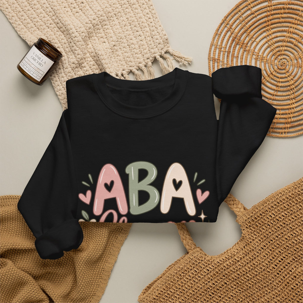 ABA Changes Lives Sweatshirt | Autism Therapy Awareness, Pastel Floral Design