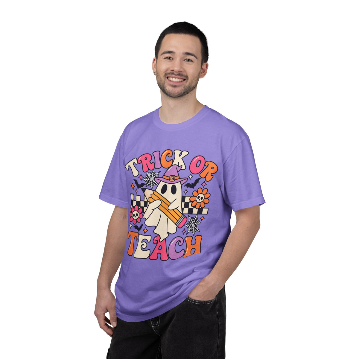 Trick or Teach ghost Halloween T-Shirt | Teacher Halloween shirt