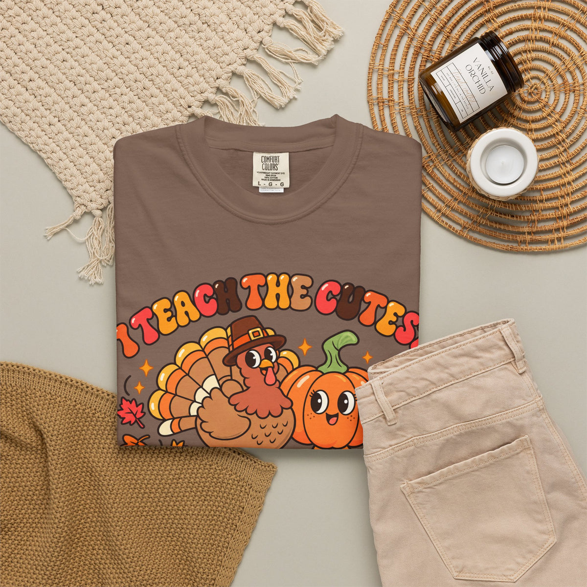 I Teach the Cutest Little Turkeys T-shirt | Thanksgiving Teacher Shirt