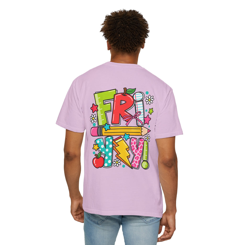 Happy Fri-yay Colorful Graphic T-shirt | Cute Friday Celebration Tee