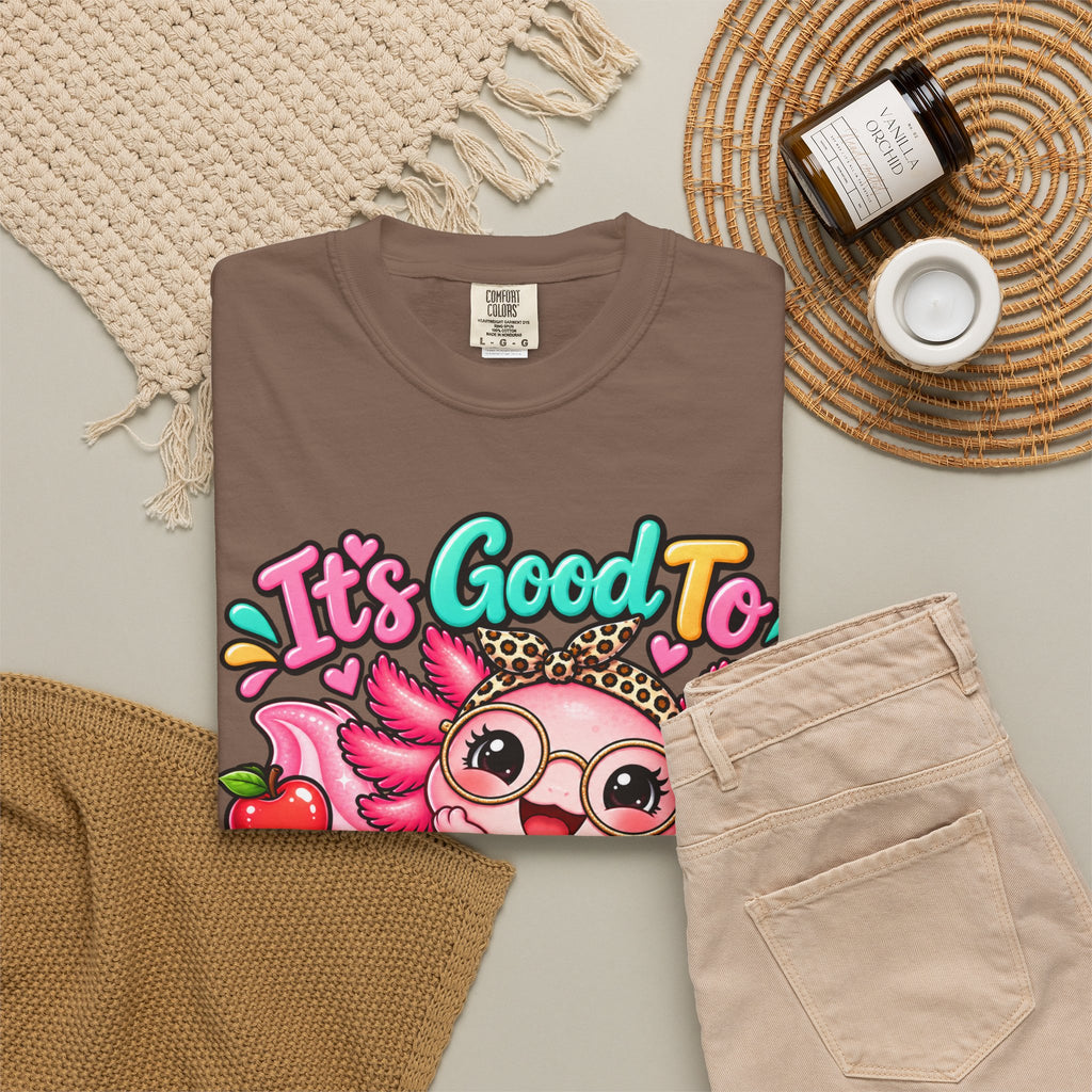 It's Good To Axolotl Questions Brenda Tee | Cute Axolotl Cartoon, Colorful Study Design