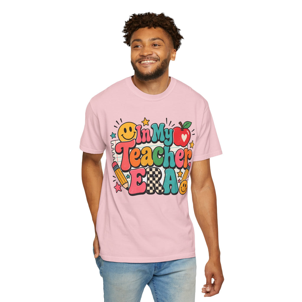 In My Teacher Era T-shirt | Retro School Graphic, Apple & Pencils