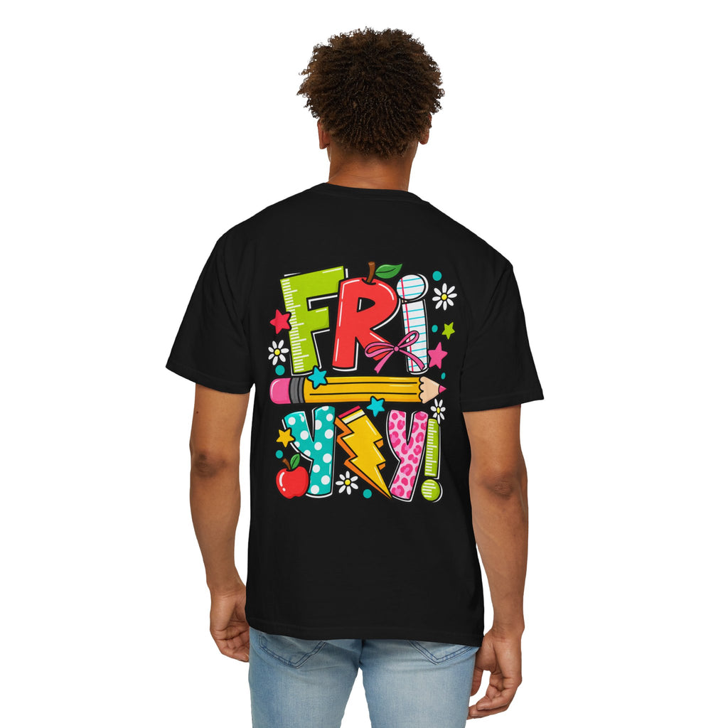 Happy Fri-yay Colorful Graphic T-shirt | Cute Friday Celebration Tee