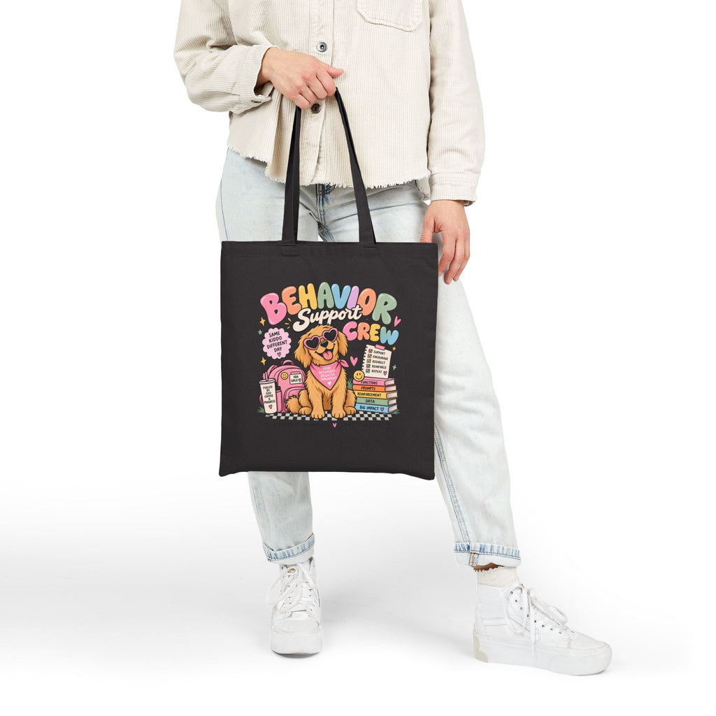 Behavior Support Crew Tote Bag | Therapy Dog Design, School Counseling Supplies