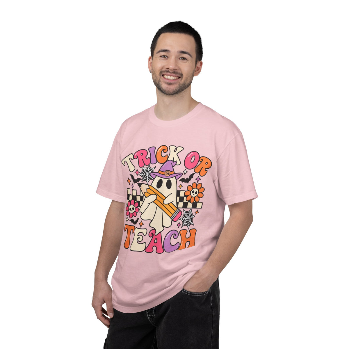Trick or Teach ghost Halloween T-Shirt | Teacher Halloween shirt