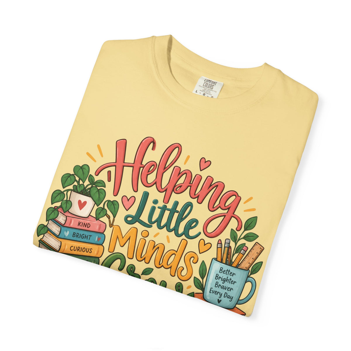 Helping Little Minds Grow T-shirt | Teacher Book Apple Mug Design