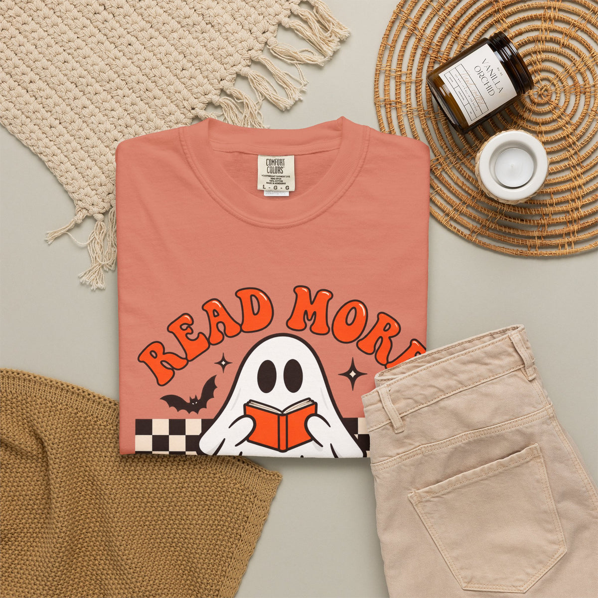 Read More Booooks ghost reading T-Shirt | Halloween book lover tee