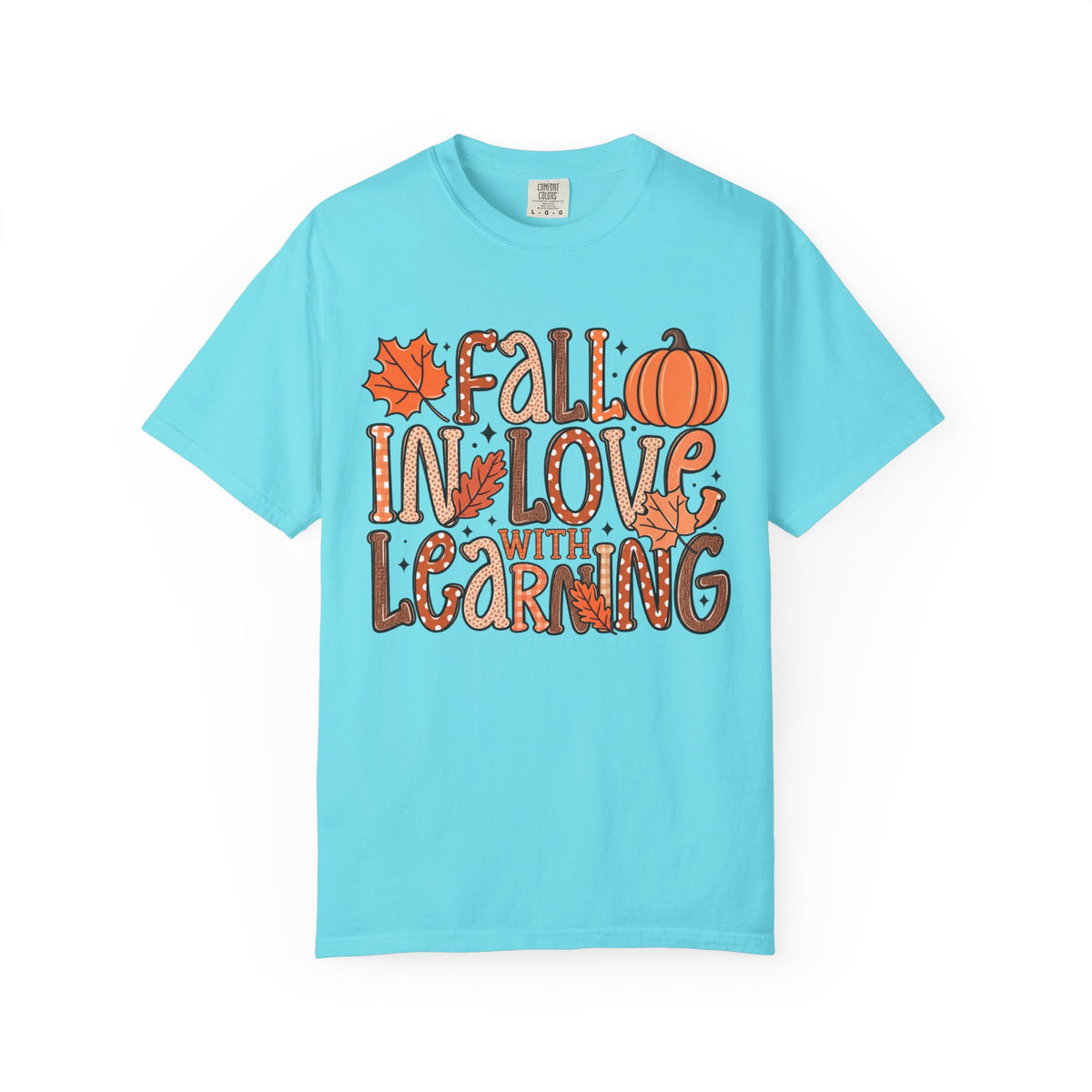Fall in Love with Learning T-Shirt | Teacher Autumn Pumpkin Leaves