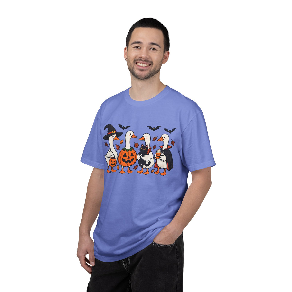 Halloween Ducks T-shirt | Geese in Costumes, Pumpkin Jack-O’-Lantern