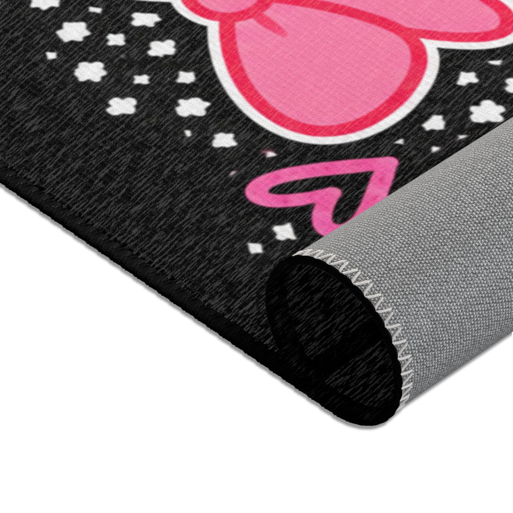 Learning Looks Good On Us Area Rug | Pink Bows, Stars, Classroom Decor