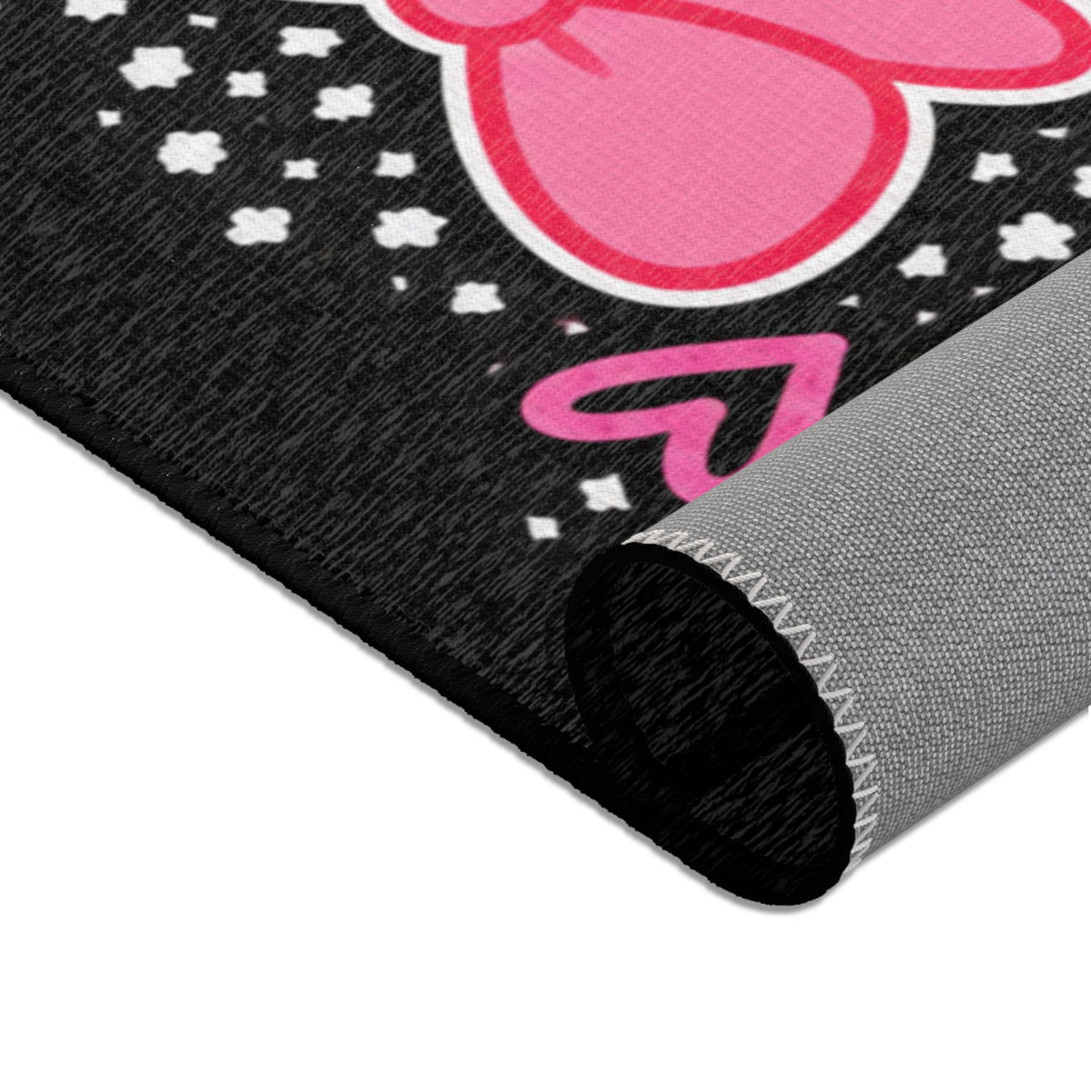 Learning Looks Good On Us Area Rug | Pink Bows, Stars, Classroom Decor