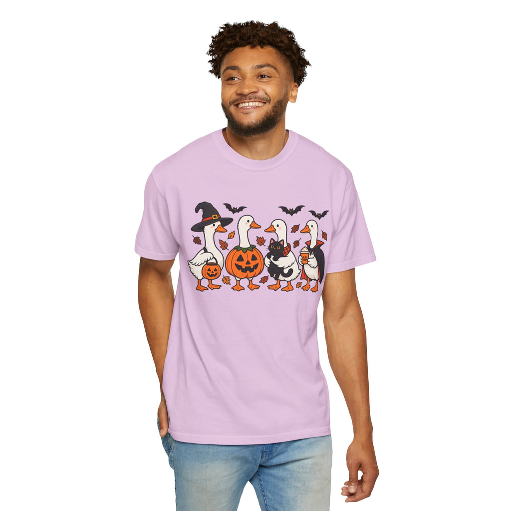 Halloween Ducks T-shirt | Geese in Costumes, Pumpkin Jack-O’-Lantern