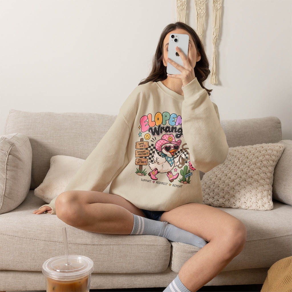 Elopement Wrangler sweatshirt | Cute Western Elopement Graphic Crewneck