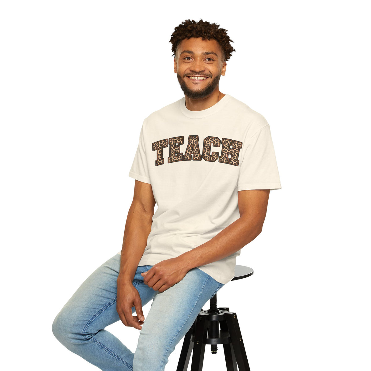 Leopard Print TEACH T-Shirt | Teacher Shirt, Animal Print Typography