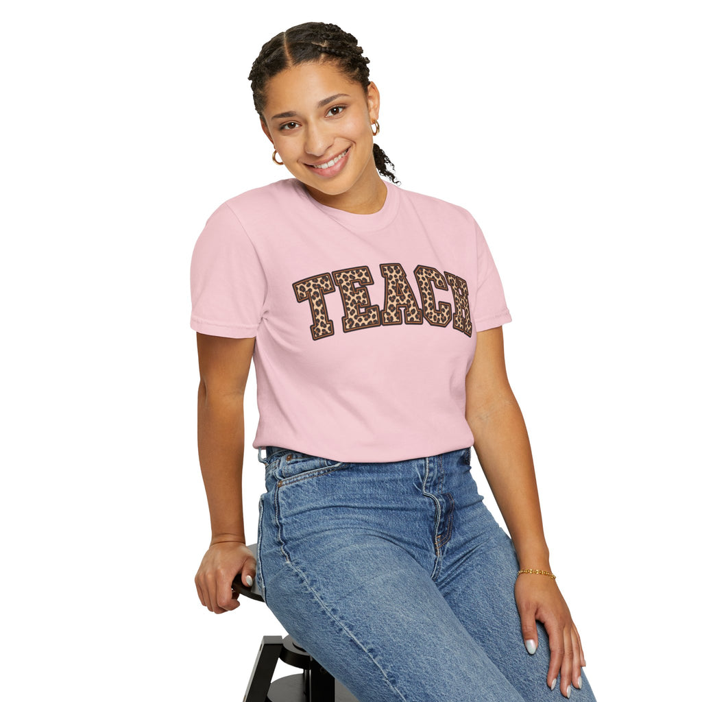 Leopard Print TEACH T-Shirt | Teacher Shirt, Animal Print Typography