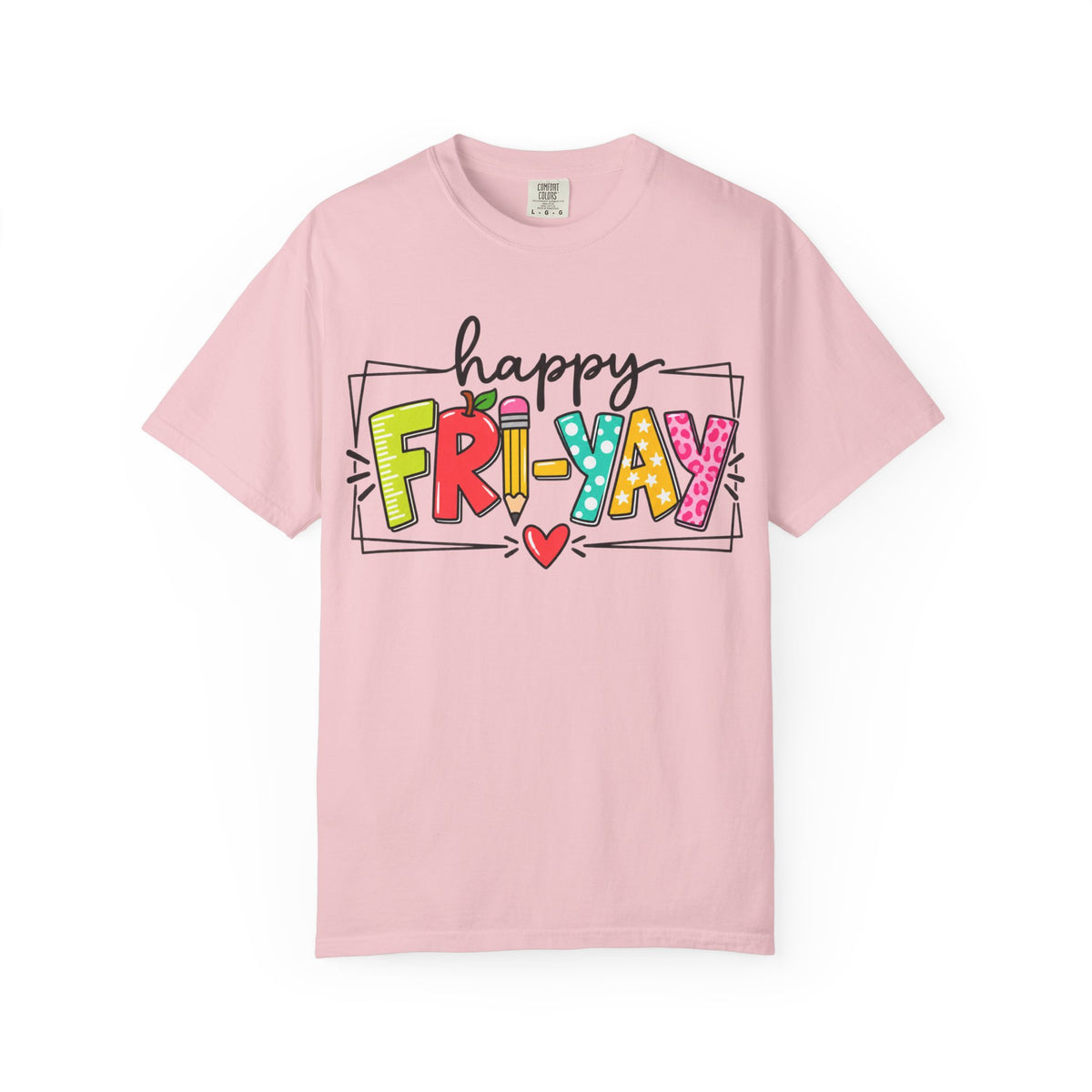 Happy Fri-yay Colorful Graphic T-shirt | Cute Friday Celebration Tee