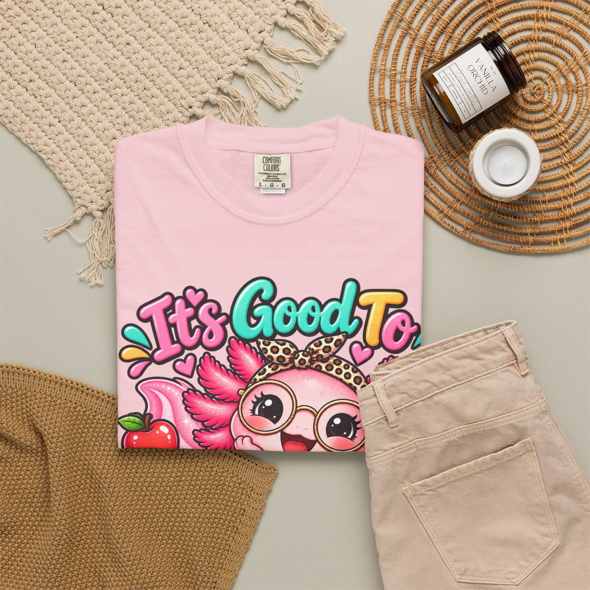 It's Good To Axolotl Questions Brenda Tee | Cute Axolotl Cartoon, Colorful Study Design