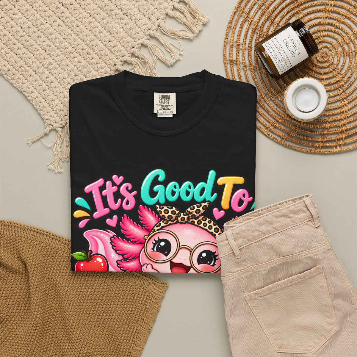 It's Good To Axolotl Questions Brenda Tee | Cute Axolotl Cartoon, Colorful Study Design