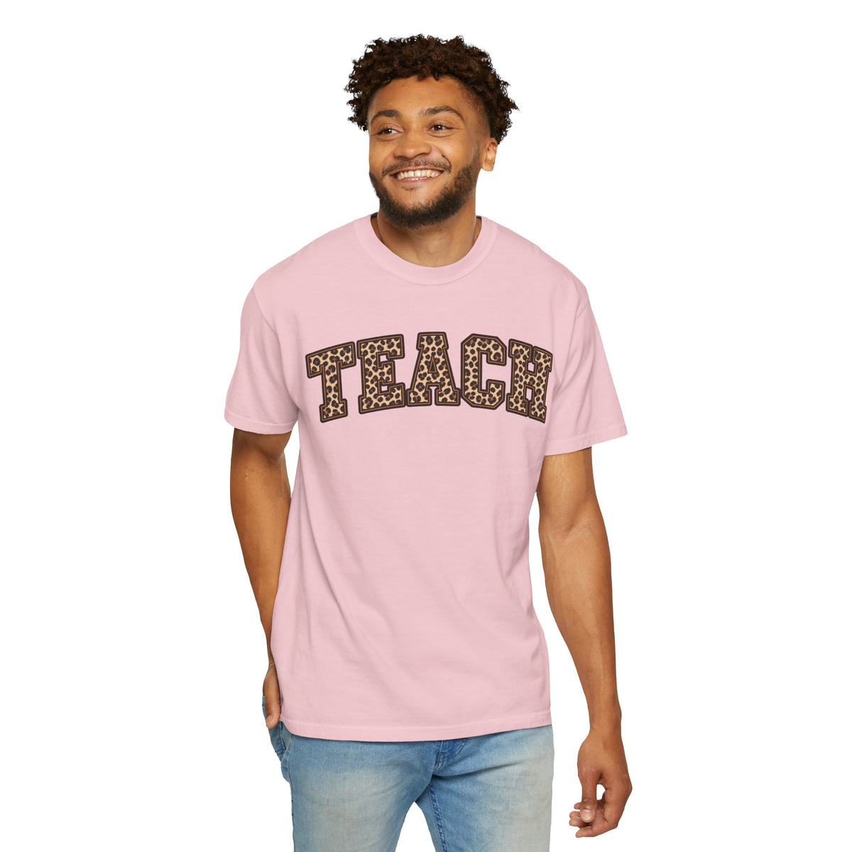 Leopard Print TEACH T-Shirt | Teacher Shirt, Animal Print Typography
